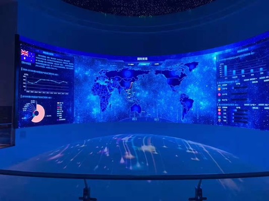 Soft Curved Fixed LED Display Front Service P3.91 SMD Indoor LED Video Wall