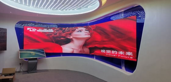 Soft Curved Fixed LED Display Front Service P3.91 SMD Indoor LED Video Wall